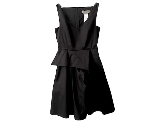 Abito destrutturato Sportmax 38 in popeline di cotone nero