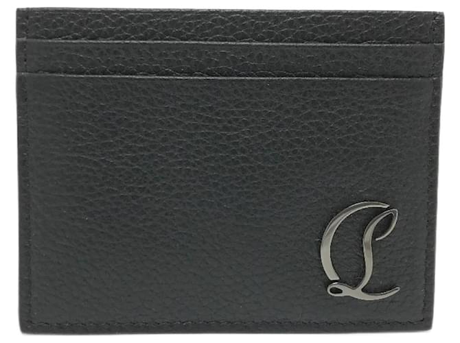 Portacarte in pelle nera Christian Louboutin Nero