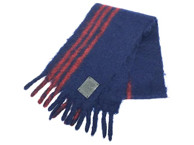 Stola in mohair e lana navy Loewe Blu navy