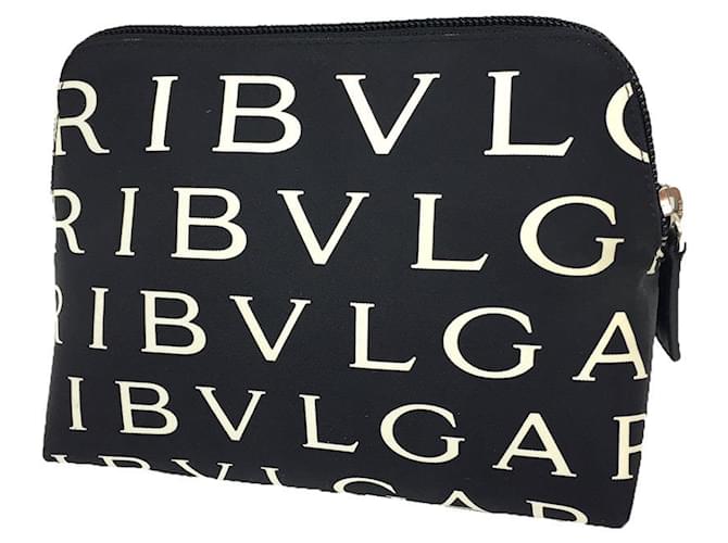 Bulgari Pochette semicircolare Maxi Bvlgari Nero Bianco