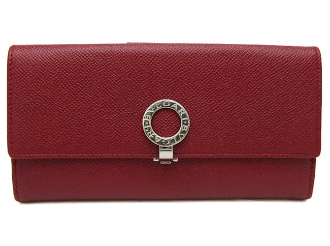 Bulgari Portafoglio lungo in pelle Bvlgari Bvlgari per donna Bordò