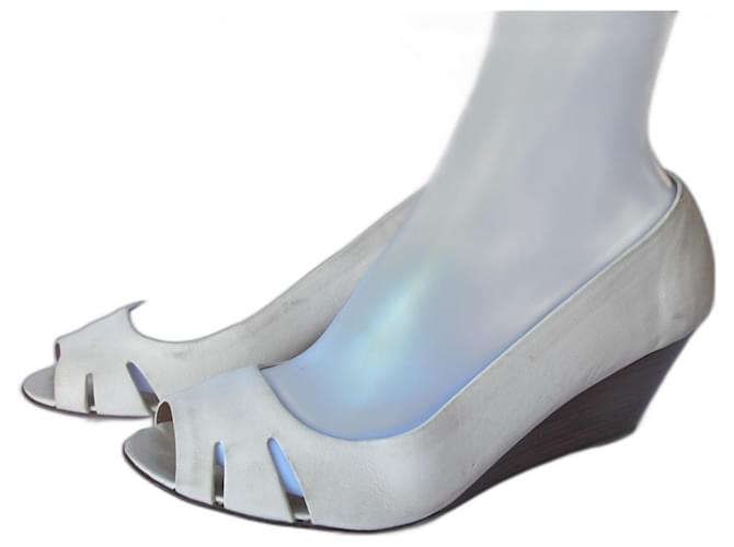 Fratelli Rosseti Opentoe con zeppa Fratelli Rossetti Bianco sporco