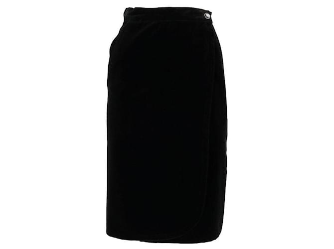 Gonna in velluto nero Gianni Versace