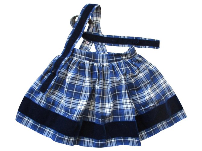 Bonpoint Gonna con cinturini, tartan, 3ans. Multicolore