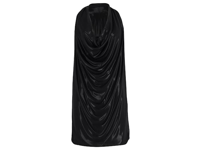 Abito mini con collo a cowl Diane Von Furstenberg in poliestere nero