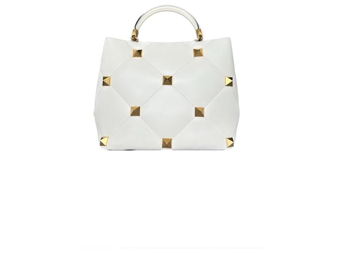 Borsa Roman Stud di Valentino Garavani Bianco