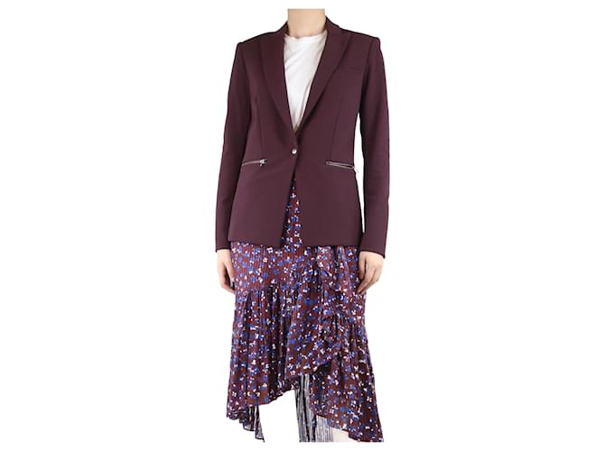 Veronica Beard Blazer viola a bottone singolo - taglia UK 8 Porpora