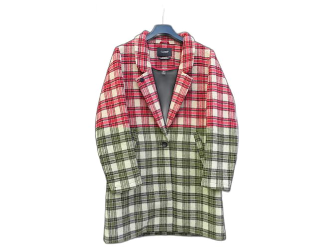 Scotch and Soda Giacca in misto lana a righe stile britannico Rosa Rosso Beige