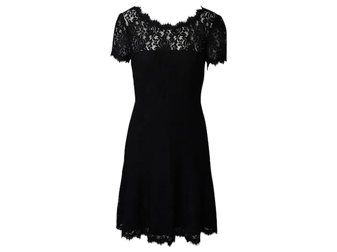 Abito in pizzo Diane Von Furstenberg in nylon nero