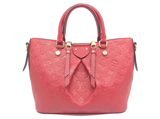 Borsa a mano Louis Vuitton Mazarine PM in pelle Monogram Empreinte rossa Rosso