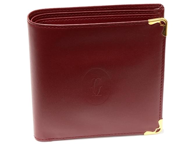 Portafoglio bi-fold Must de Cartier in pelle di vitello L3000451 Marrone