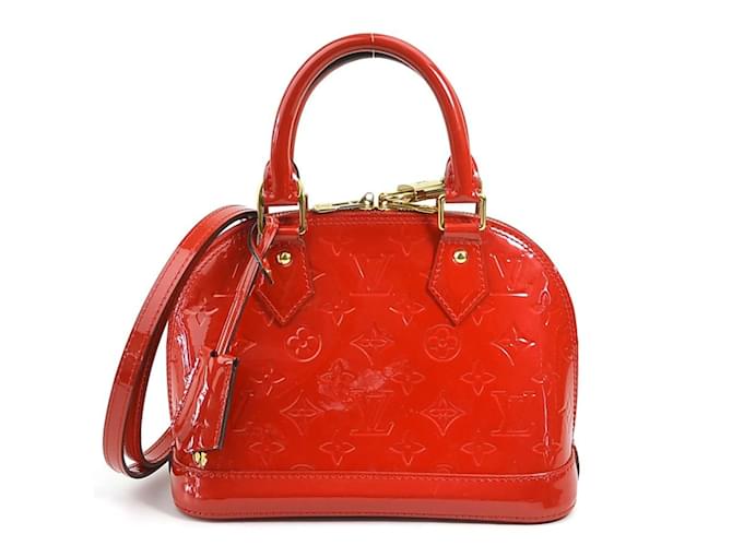 Alma Borsa a mano in pelle verniciata rossa Louis Vuitton Rosso