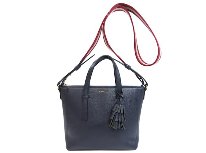 Borsa Tote Bally Stripe Blu navy