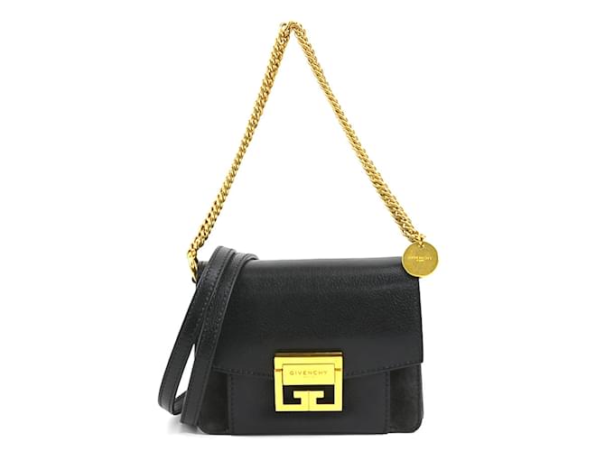 Borsa in pelle e suede Givenchy Nero Grigio antracite