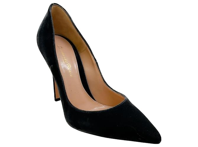 Gianvito Rossi Velluto Grigio Gianvito 105 Décolleté