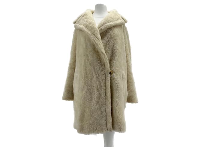 Cappotti Max Mara T.FR 40 Lana Beige