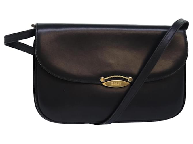Borsa a Spalla BALLY in Pelle Nera Auth yb627 Nero