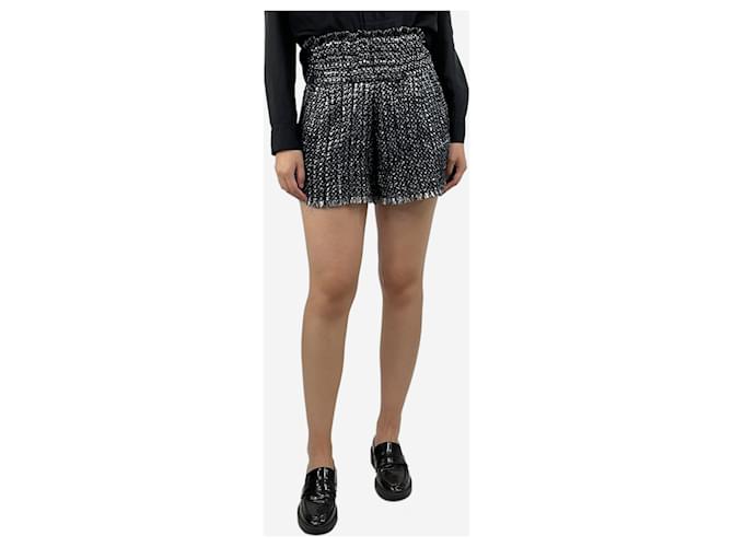 Iro Shorts a vita alta in tweed argento - taglia UK 8