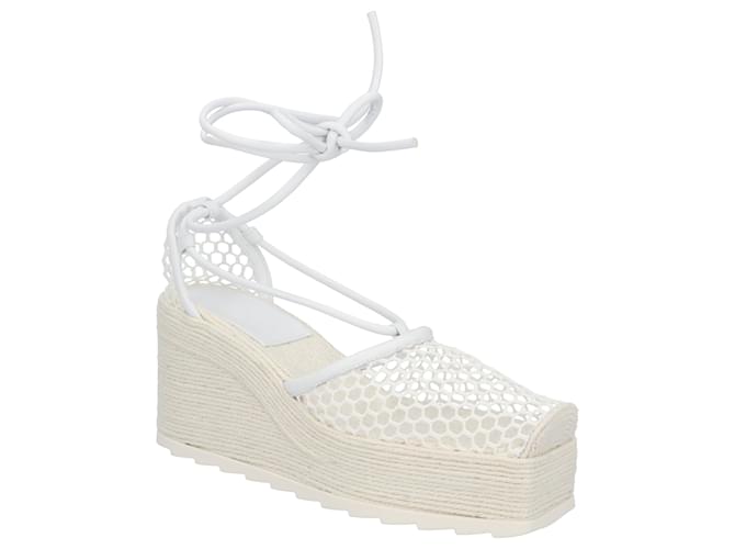 Wedge espadrillas Stretch di Bottega Veneta Bianco