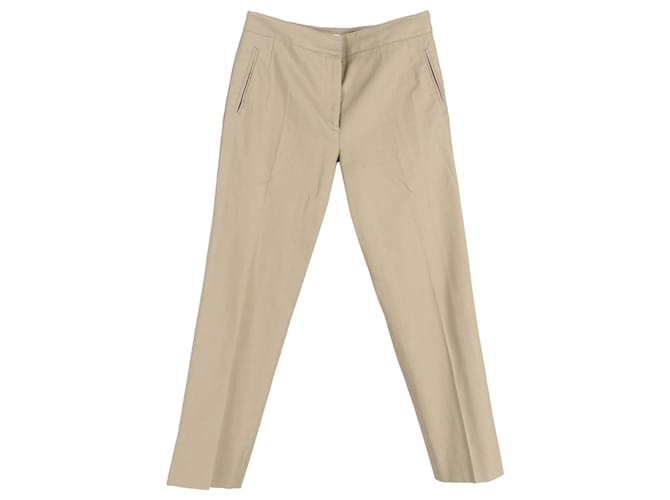 Pantaloni dritti Givenchy in cotone beige