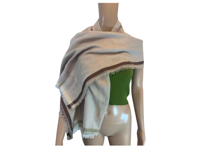 Loro Piana Scialle in cashmere Marrone Beige