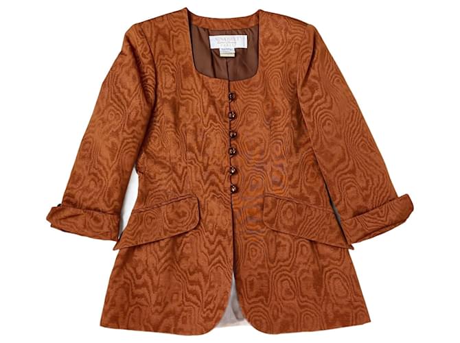 Giacca vintage anni '80 Nina Ricci Marrone Arancione Bronzo