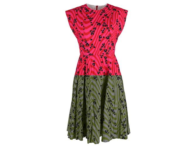 Autre Marque Abito stampato al ginocchio Philosophy di Lorenzo Serafini in cotone rosa