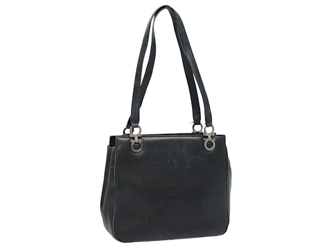 Borsa tote in pelle nera Salvatore Ferragamo Auth bs16892 Nero