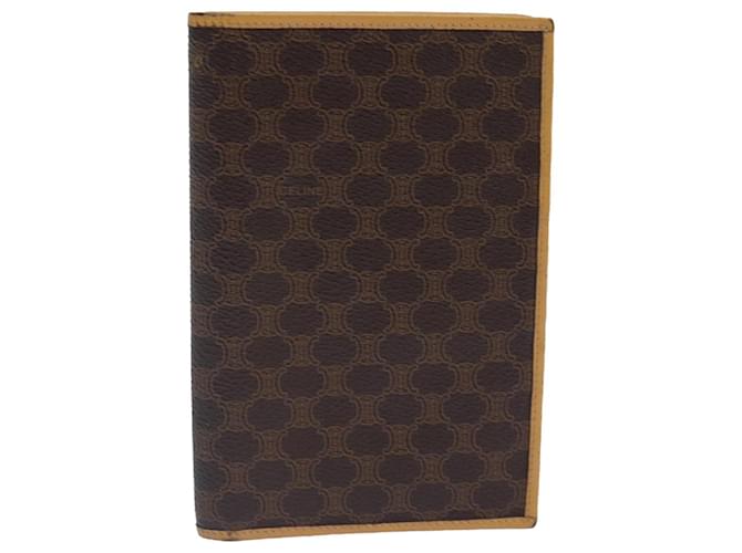 Céline Portafoglio in tela Macadam CELINE in pelle PVC marrone Auth bs16843
