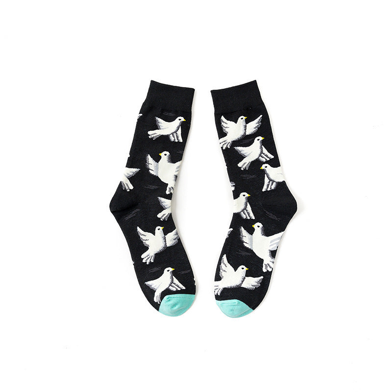 Calzini di design in cotone altezza media vari colori da donna e ragazza