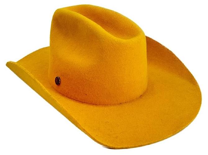 Autre Marque Non Firmato / Cappelli Non Firmati T.cm 57 Lana Giallo