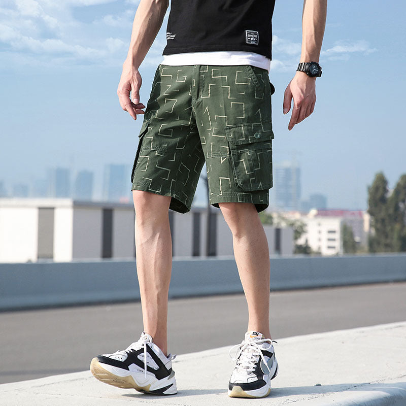 Pantaloncino bermuda cargo sportivo estivo da uomo