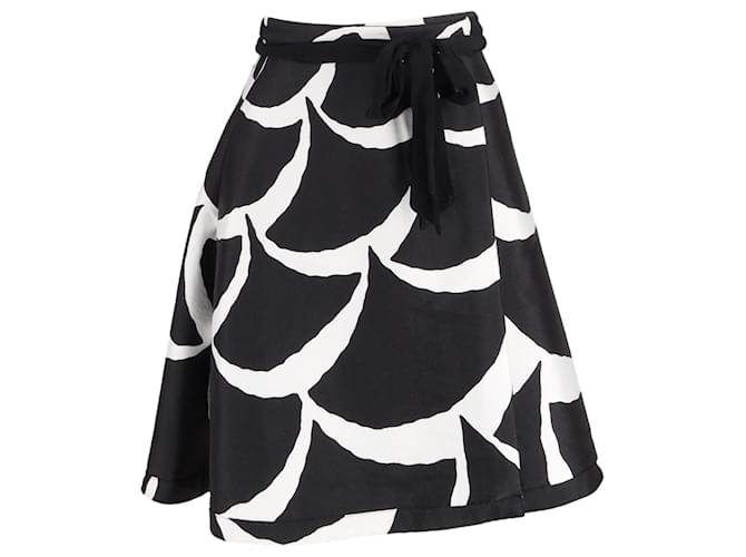 Gonna stampata Diane Von Furstenberg in poliestere nero