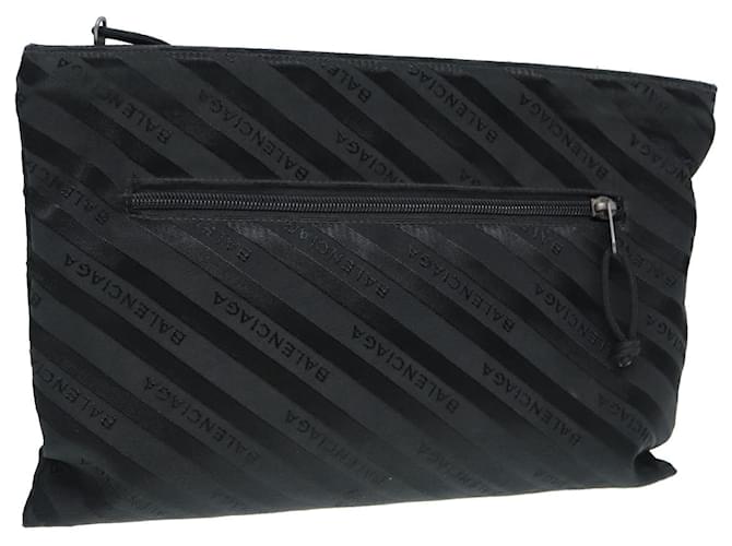 Borsa Clutch Explorer in tela nera BALENCIAGA 459745 Auth yk14342 Nero