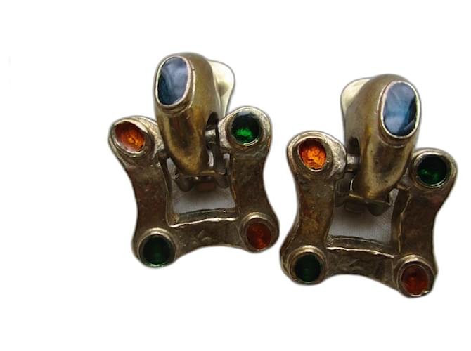 Guy Laroche Clip per orecchie in metallo dorato anticato. D'oro