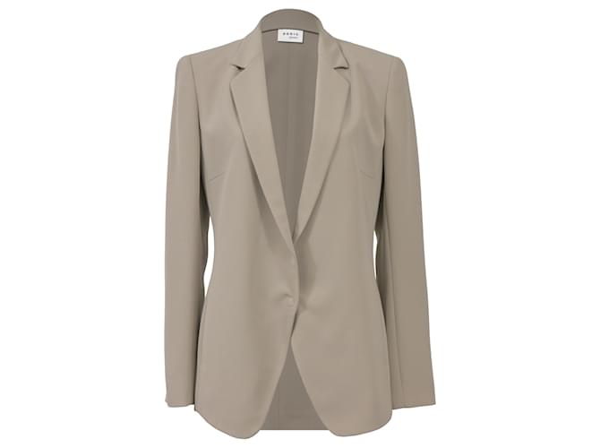 Blazer monopetto Akris Punto in viscosa beige