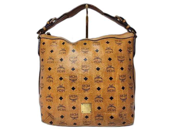 Borsa a spalla Hobo MCM Visetos Cognac Marrone