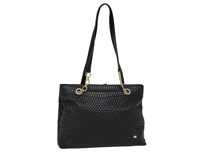 BALLY Borsa Tote in Pelle Nera Oro Auth ep5456 Nero D'oro