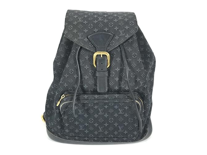 Zaino Montsouris GM in denim Monogram Louis Vuitton Blu
