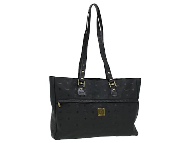 Borsa a spalla MCM Vicetos Logogram in pelle PVC nera Auth ti758 Nero