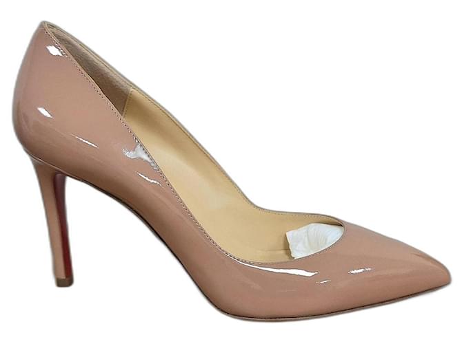 Christian Louboutin PUMP PIGALLE 85 IN PELLE VERNICE BEIGE