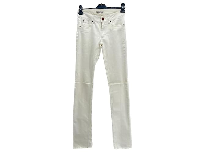 Jeans Acne Studios T.FR 34 Cotone Bianco