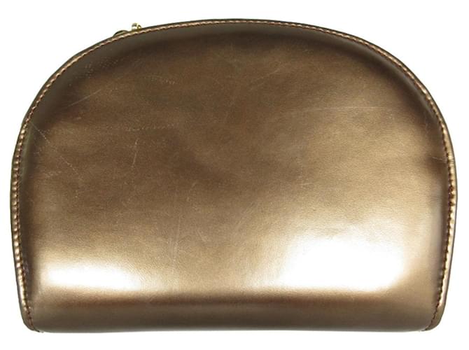 Borsa a spalla in pelle Gancini di Salvatore Ferragamo Bronzo