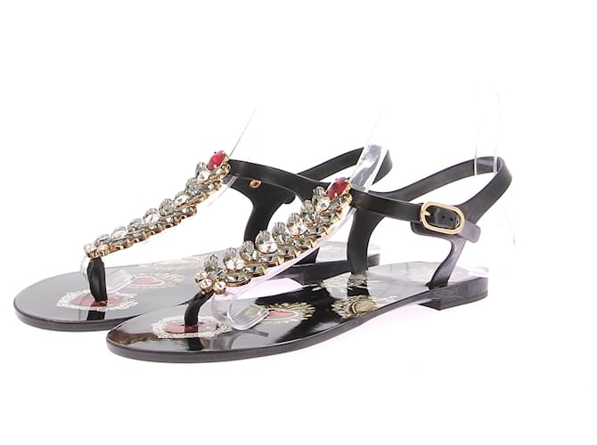 Sandali Dolce & Gabbana T.EU 39 Gomma Nero