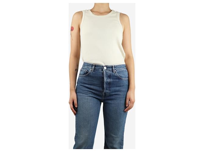 The row Canotta a coste crema - taglia M Crudo