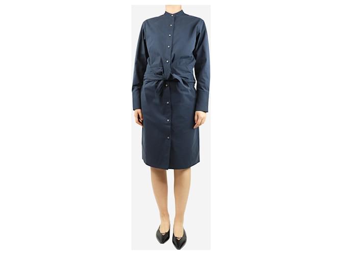 Autre Marque Abito midi blu navy con nodo attorcigliato - taglia S