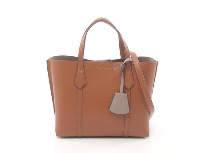 Borsa Tory Burch Perry Small Triple Compartment Marrone