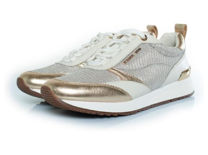 Michael Kors, scarpe Allie stride Bianco D'oro