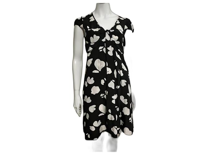 Joseph Abito in seta vintage bianco e nero