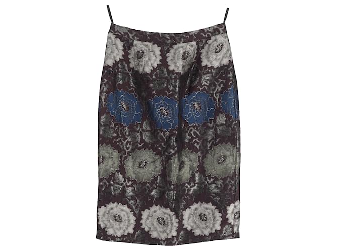 Gonna midi in jacquard con stampa floreale Etro in poliestere multicolore